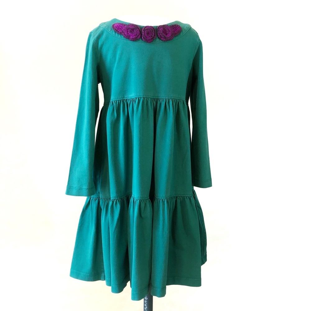 Hanna Andersson Blue Spruce Holiday Twirl Dress